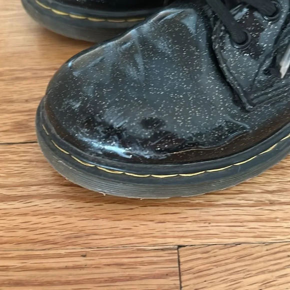 Dr Martens sz 2 patent leather glitter side zip boots wear shown good condition - Picture 2 of 10